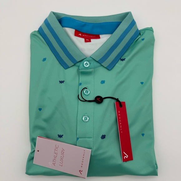 NWT New Redvanly Men's Langham Polo Extra Large XL Golf Shirt Luxury Top Stretch - Picture 3 of 7